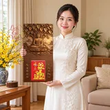 Lịch gỗ Phật Thích Ca Thiền Định - Walnut 3D 30x60cm - PG27-14 – ảnh 3