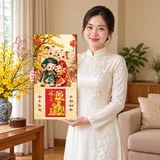 Lịch gỗ Gia Đình Dê – Xuân Vui Sum Vầy - Chibi gia đình 30x60cm - LGV27T3-GDD-01 – ảnh 3