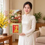 Lịch gỗ Gia Đình Dê – Sum Vầy Gói Bánh - Chibi gia đình 30x60cm - LGV27T3-GDD-05 – ảnh 3