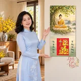 Lịch gỗ Phật Thích Ca Thiền Định - Đồ họa 30x60cm - PG27-13 – ảnh 4