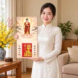 Lịch gỗ A Di Đà Tiếp Dẫn - Đồ họa 30x60cm - PG27-17 – ảnh 3