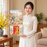 Lịch gỗ Gia Đình Dê – Hạnh Phúc Chào Xuân - Chibi gia đình 30x60cm - LGV27T3-GDD-02 – ảnh 3