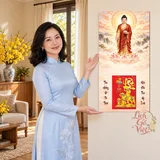 Lịch gỗ A Di Đà Tiếp Dẫn - Đồ họa 30x60cm - PG27-17 – ảnh 4