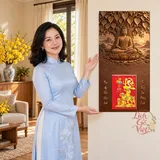 Lịch gỗ Phật Thích Ca Thiền Định - Walnut 3D 30x60cm - PG27-14 – ảnh 4