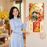 Lịch gỗ Gia Đình Dê – Xuân Vui Sum Vầy - Chibi gia đình 30x60cm - LGV27T3-GDD-01 – ảnh 4