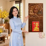 Lịch gỗ Tây Phương Tam Thánh - Walnut 3D 30x60cm - PG27-12 – ảnh 4