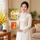 Lịch gỗ Phật Thích Ca Thiền Định - Đồ họa 30x60cm - PG27-13 – ảnh 3