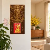 Lịch gỗ Địa Tạng – Đại Nguyện - Nâu gỗ – Vàng đồng 30x60cm - PG27-25 – ảnh 2