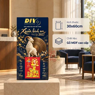 Lịch gỗ Bảo hiểm tiền gửi Việt Nam 2027 30x60cm - LGV27T3-DIV