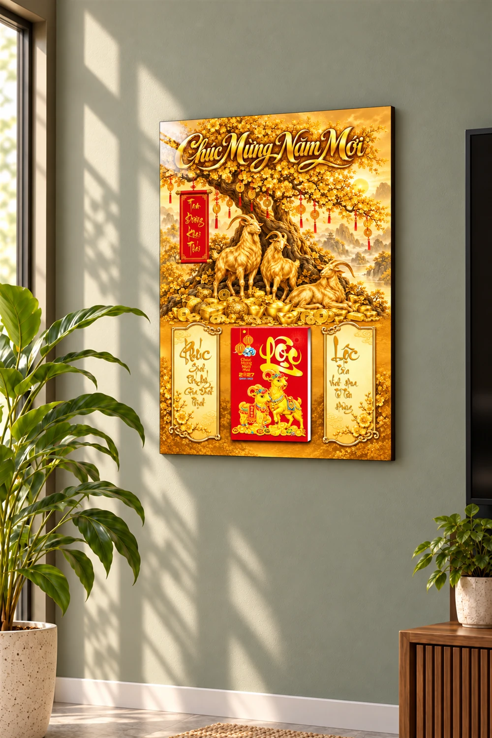 Lịch gỗ tráng gương 40x60cm Tam Dương Khai Thái LGV27T4-02 — ảnh 2