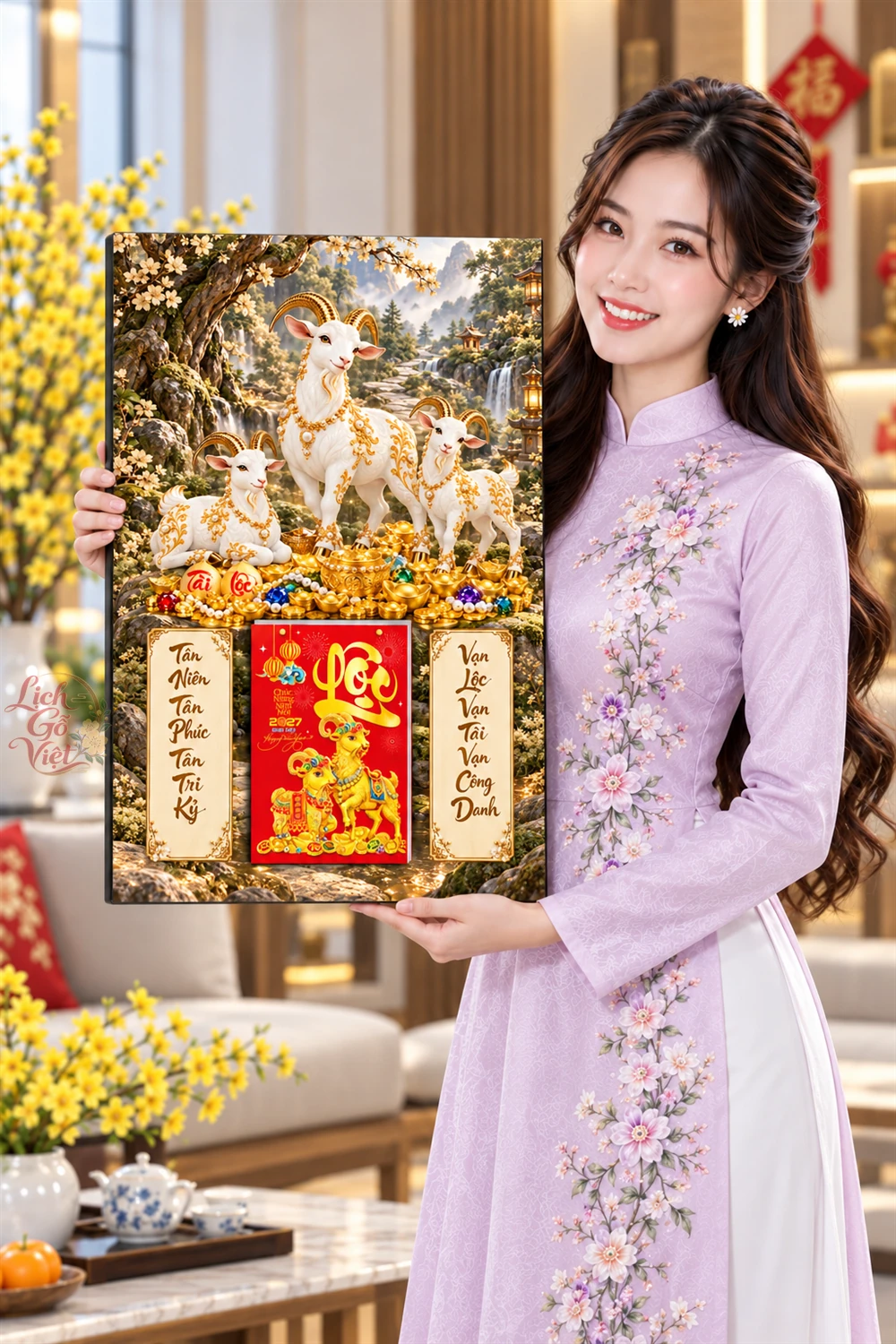 Lịch gỗ tráng gương 40x60cm Tam Dương Ngọc Lộc LGV27T4-16 — ảnh 4