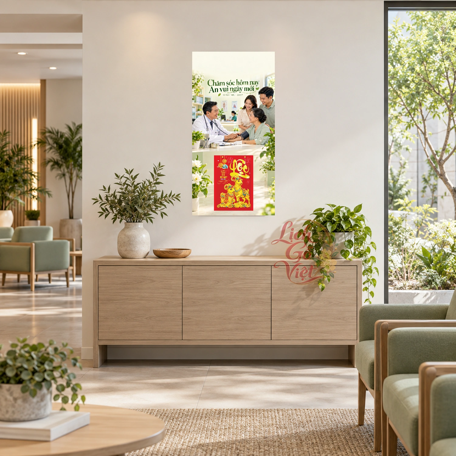 Lịch gỗ Phòng khám y học - Lịch tết 2027 30x60cm - LGV27T3-QC-66 – ảnh 2