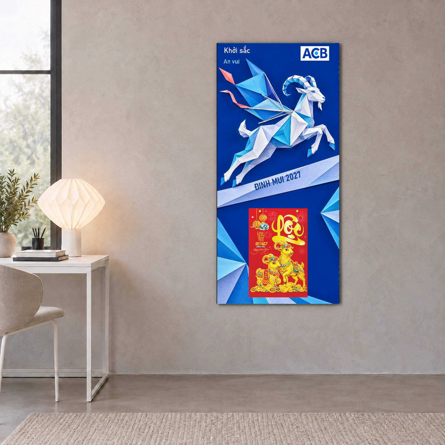 Lịch gỗ Ngân hàng ACB năm 2027 – Khởi Sắc An Vui 30x60cm – LGV27T3-ACB-KSAV — ảnh 2