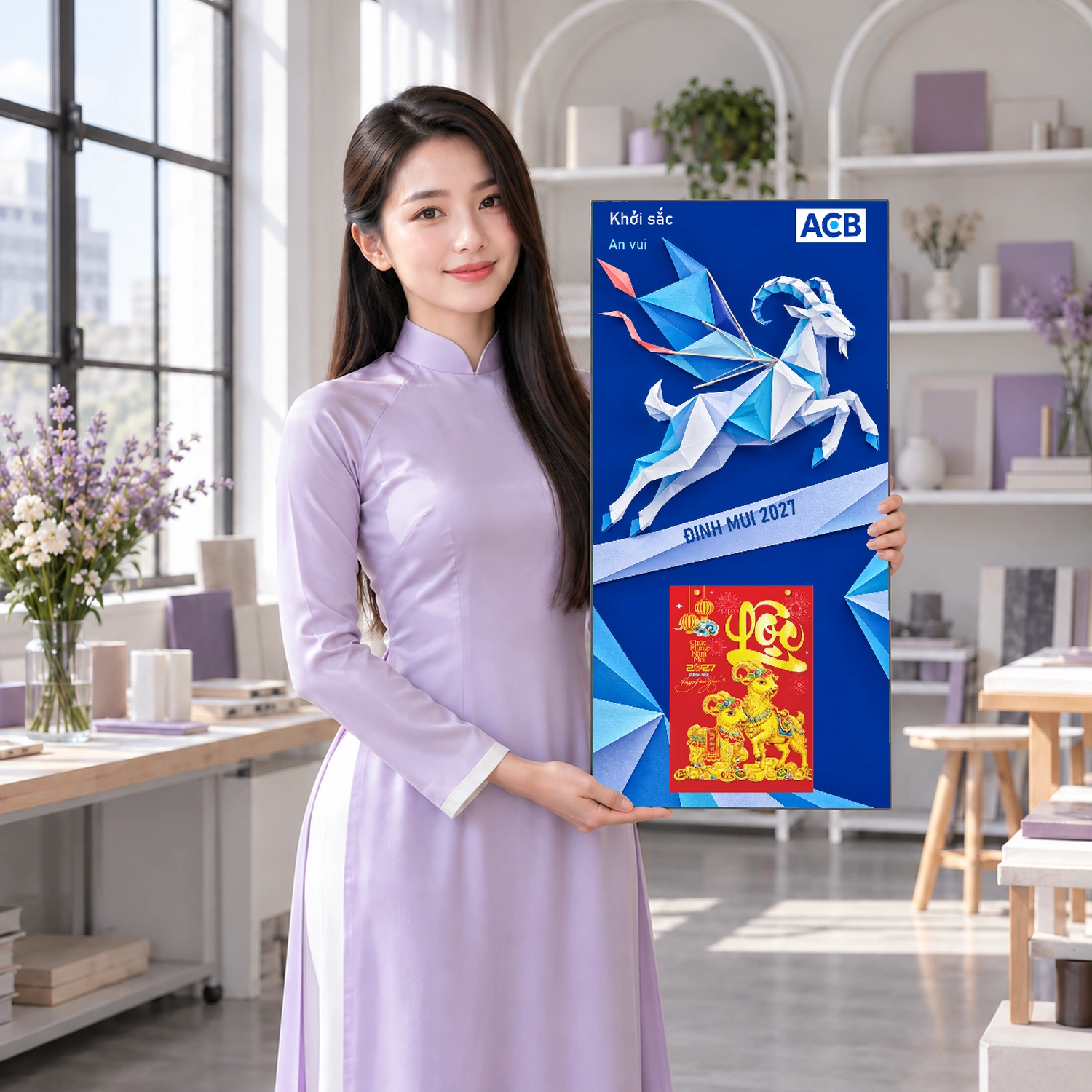 Lịch gỗ Ngân hàng ACB năm 2027 – Khởi Sắc An Vui 30x60cm – LGV27T3-ACB-KSAV — ảnh 3