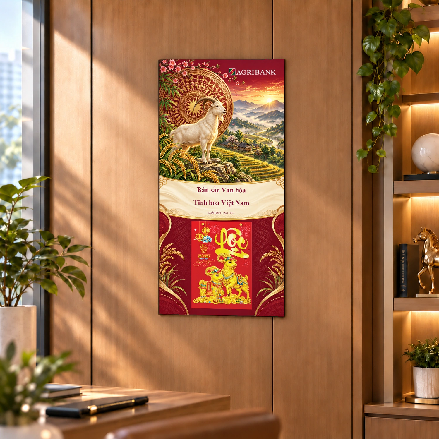 Lịch gỗ Ngân hàng Agribank năm 2027 – Tinh Hoa Việt Nam 30x60cm – LGV27T3-AGRIBANK-THVN — ảnh 2