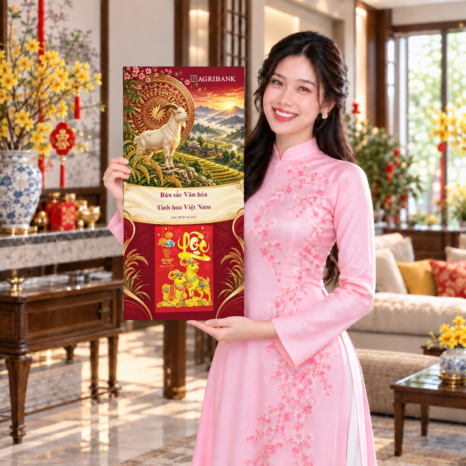 Lịch gỗ Ngân hàng Agribank năm 2027 – Tinh Hoa Việt Nam 30x60cm – LGV27T3-AGRIBANK-THVN — ảnh 3