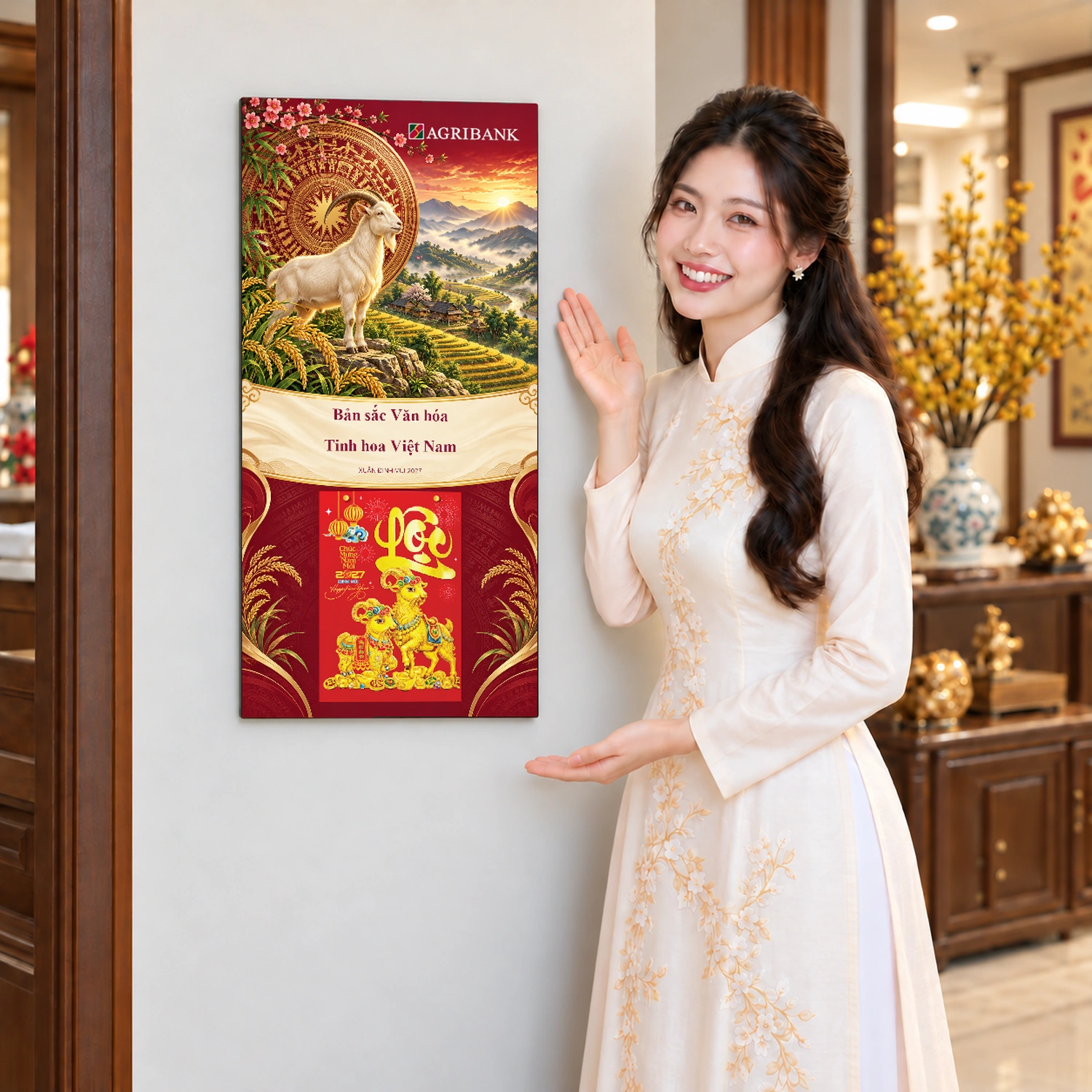 Lịch gỗ Ngân hàng Agribank năm 2027 – Tinh Hoa Việt Nam 30x60cm – LGV27T3-AGRIBANK-THVN — ảnh 4