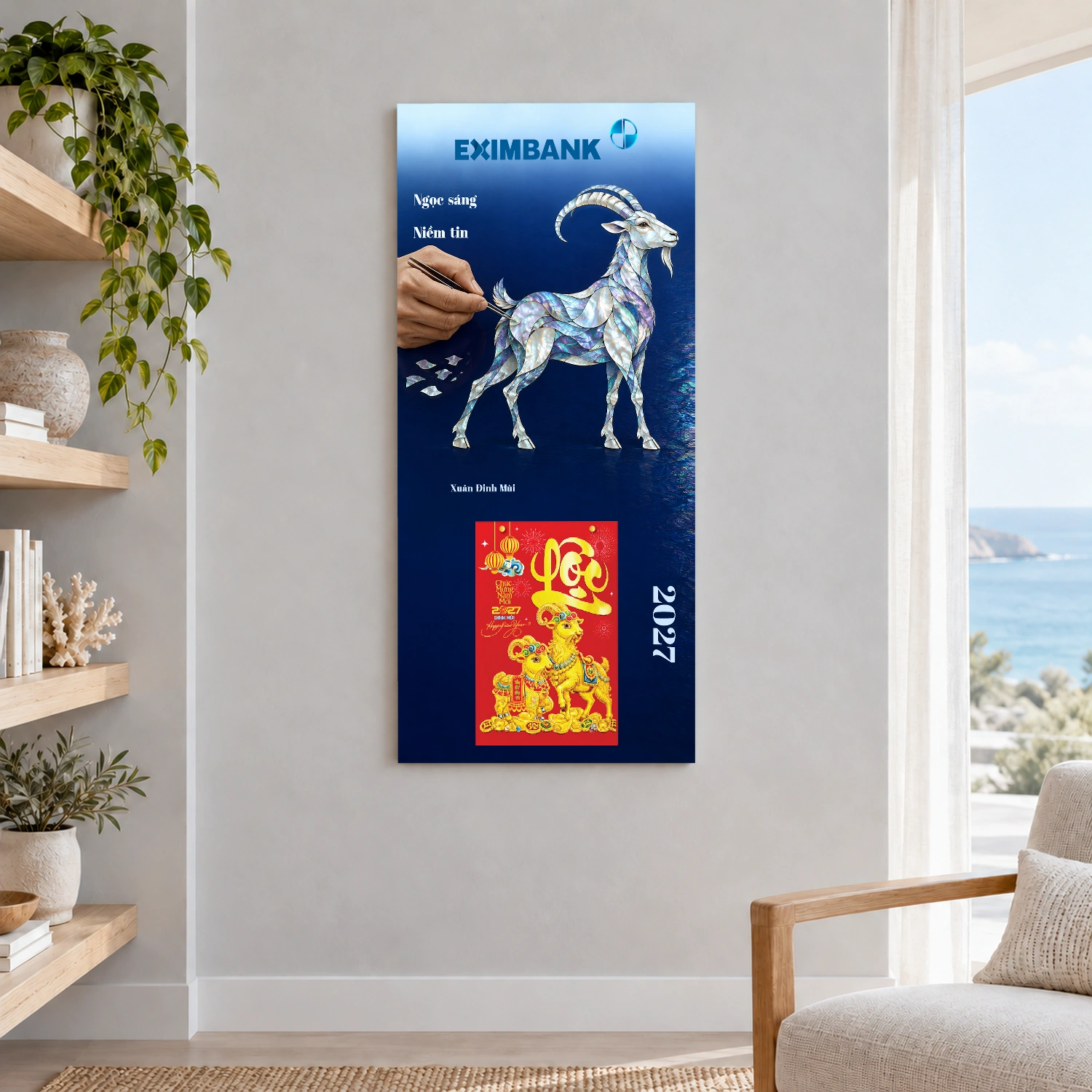 Lịch gỗ Ngân hàng Eximbank năm 2027 – Ngọc Sáng Niềm Tin 30x60cm – LGV27T3-EXIMBANK-NSNT — ảnh 2