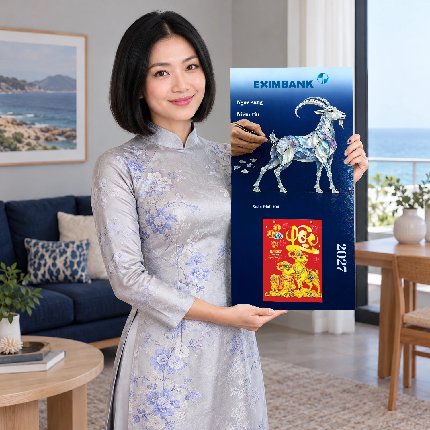 Lịch gỗ Ngân hàng Eximbank năm 2027 – Ngọc Sáng Niềm Tin 30x60cm – LGV27T3-EXIMBANK-NSNT — ảnh 3