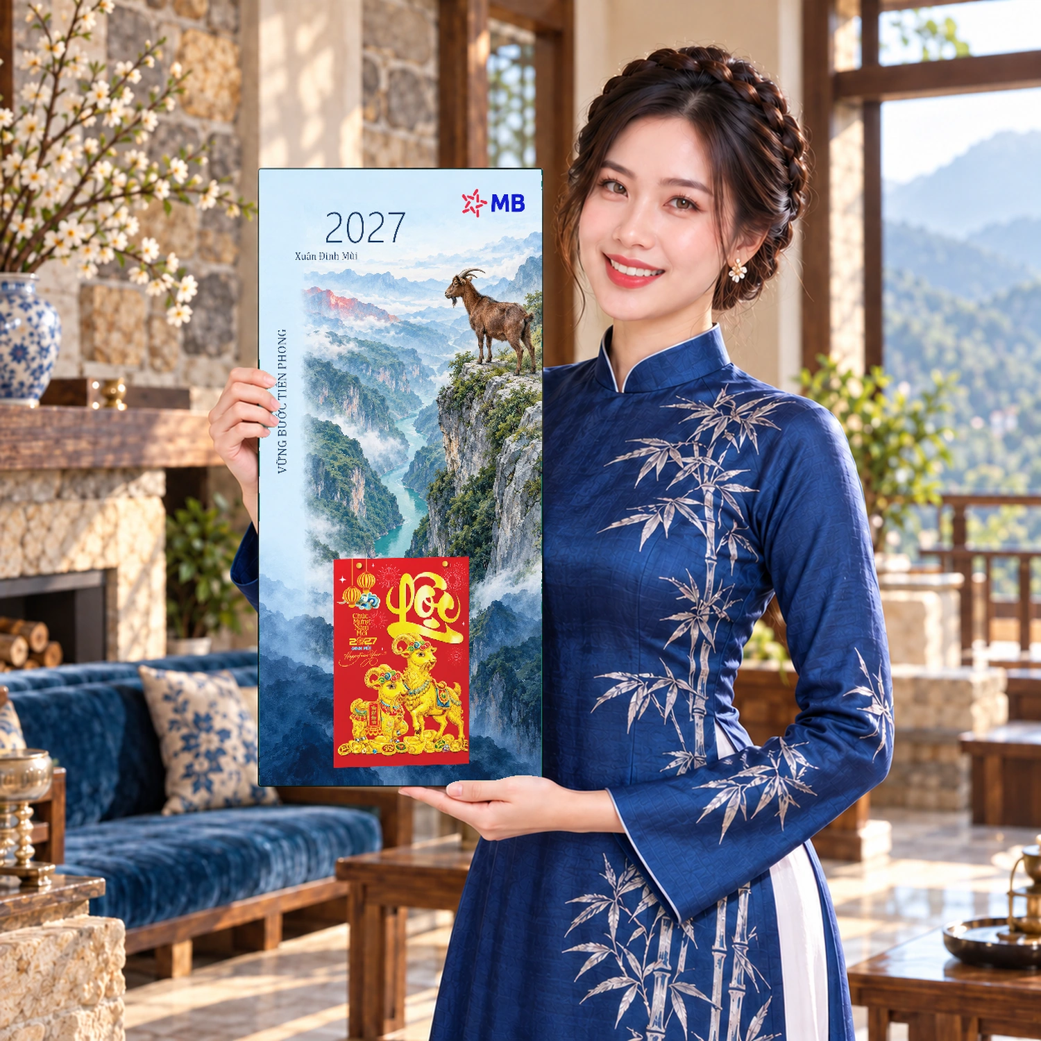 Lịch gỗ Ngân hàng MB năm 2027 – Vững Bước Tiên Phong 30x60cm – LGV27T3-MB-VBTP — ảnh 3