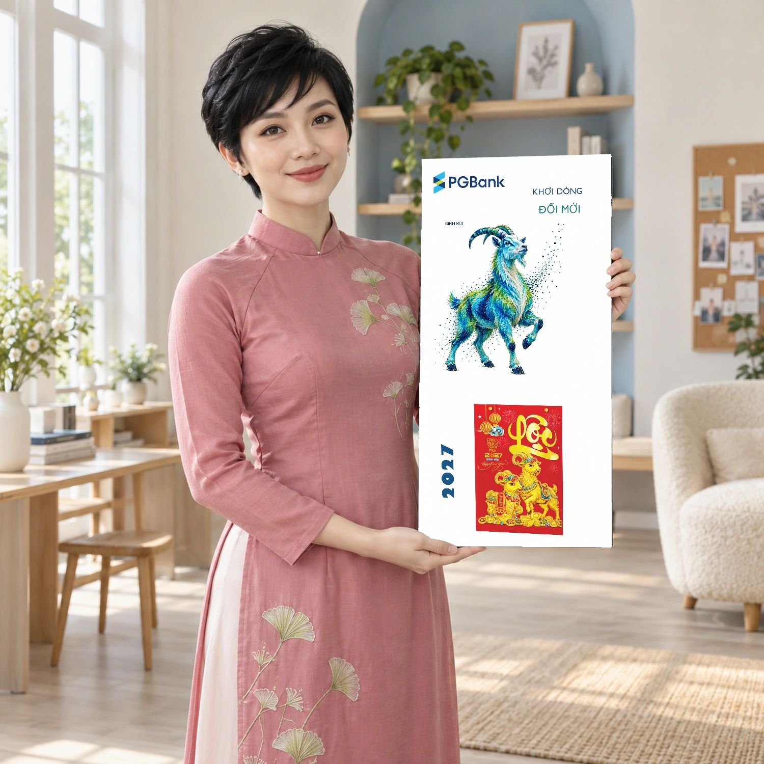 Lịch gỗ Ngân hàng PGBank năm 2027 – Khơi Dòng Đổi Mới 30x60cm – LGV27T3-PGBANK-KDDM — ảnh 3