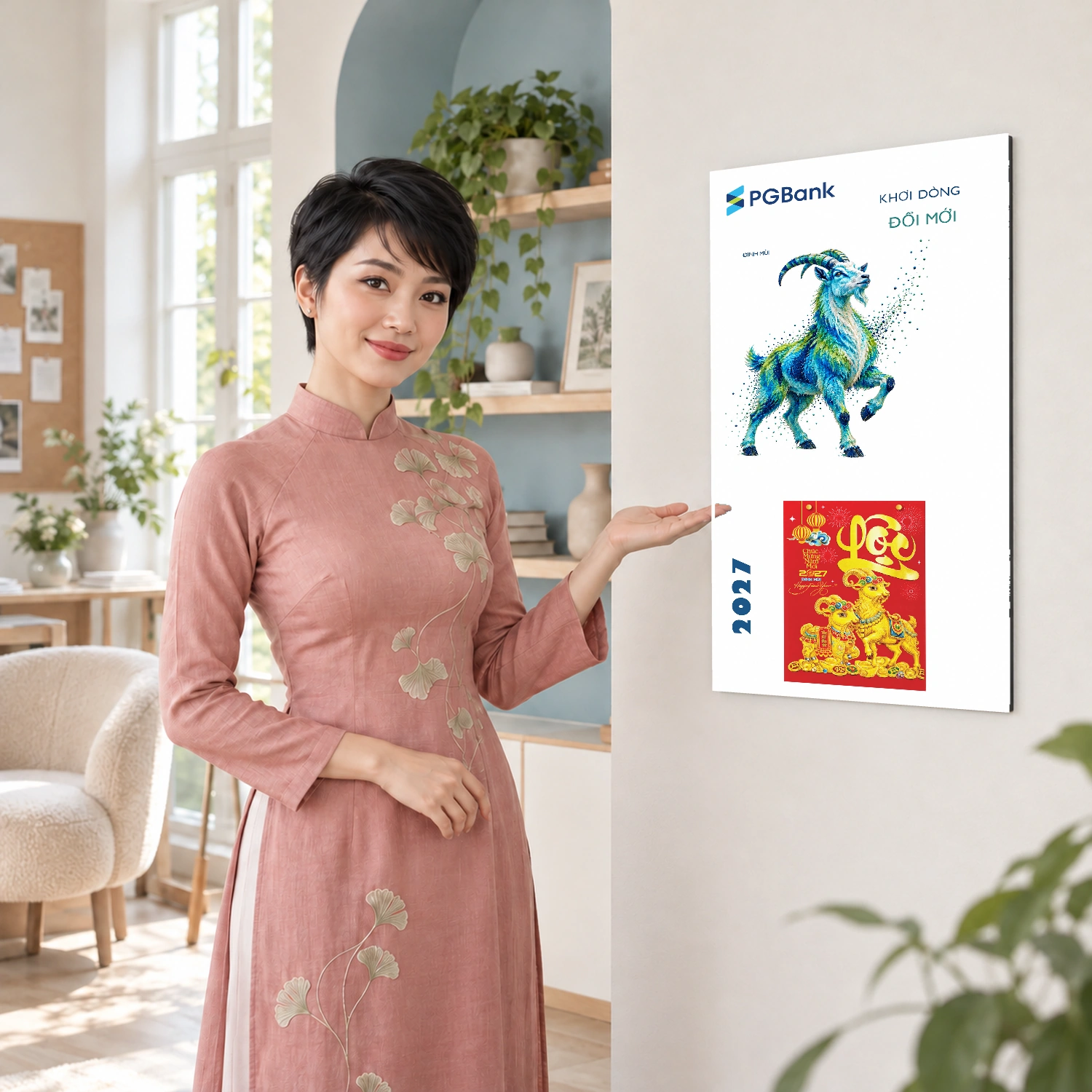 Lịch gỗ Ngân hàng PGBank năm 2027 – Khơi Dòng Đổi Mới 30x60cm – LGV27T3-PGBANK-KDDM — ảnh 4