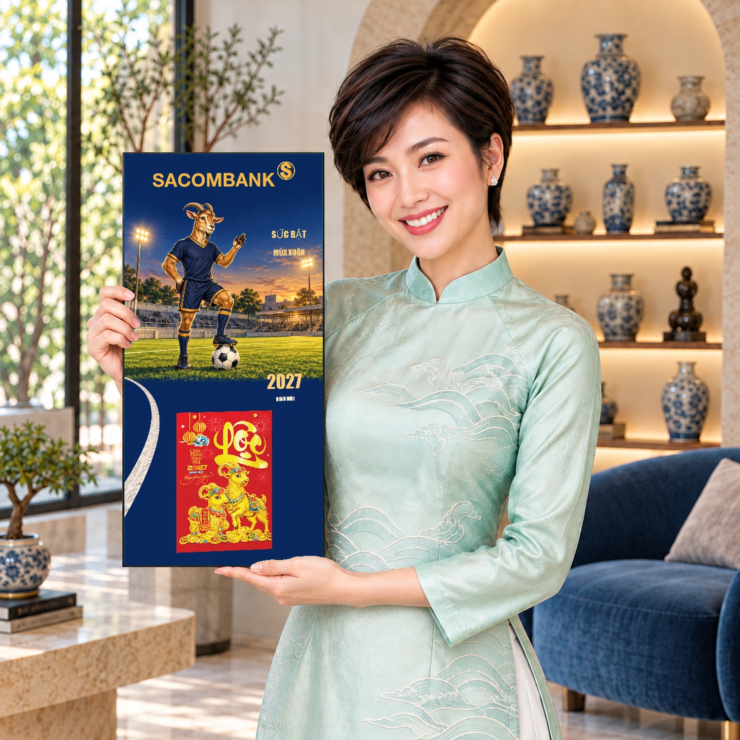 Lịch gỗ Ngân hàng Sacombank năm 2027 – Sức Bật Mùa Xuân 30x60cm – LGV27T3-SACOMBANK-SBMX — ảnh 3