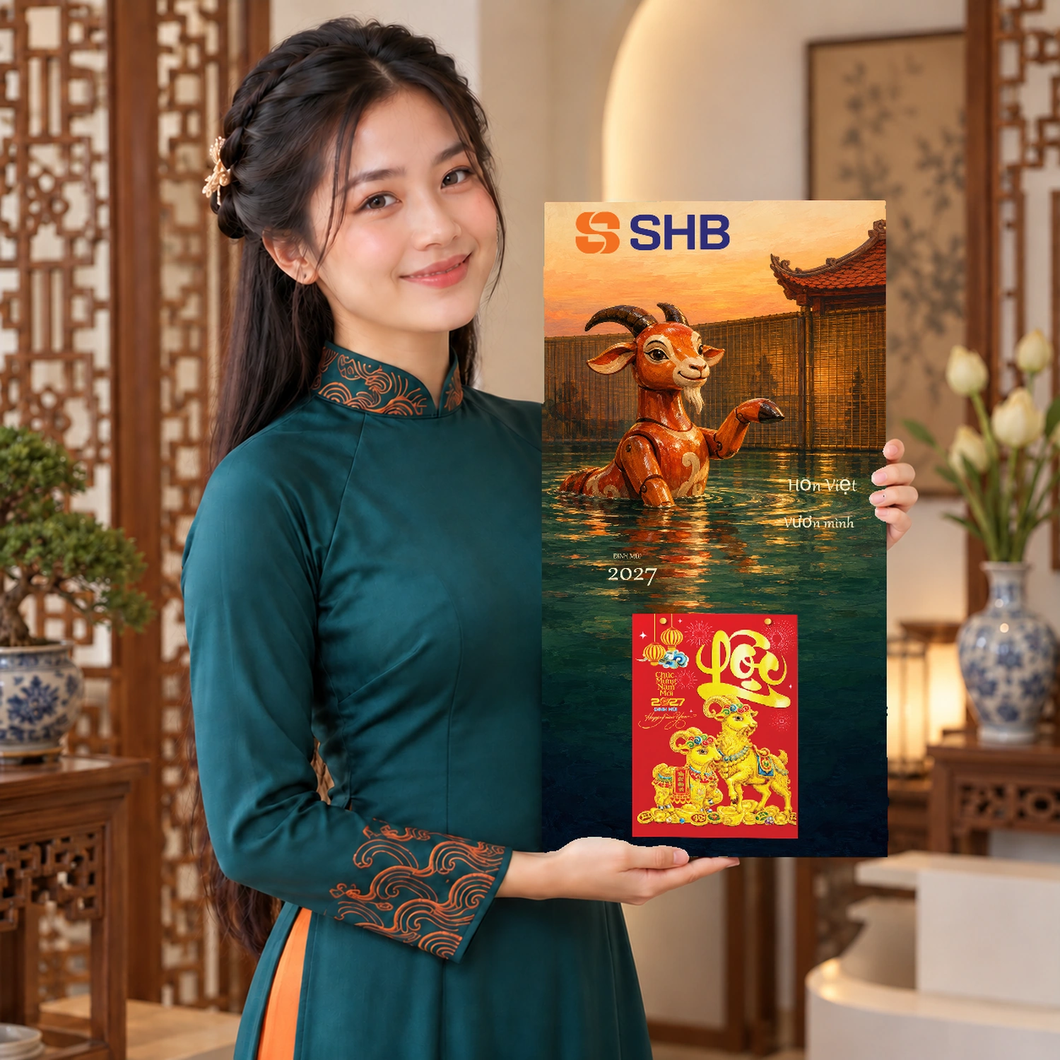 Lịch gỗ Ngân hàng SHB năm 2027 – Hồn Việt Vươn Mình 30x60cm – LGV27T3-SHB-HVVM — ảnh 3
