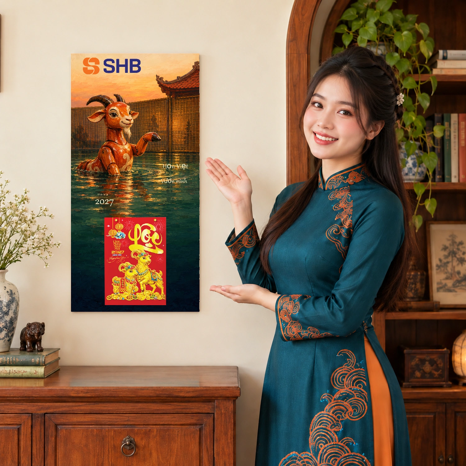 Lịch gỗ Ngân hàng SHB năm 2027 – Hồn Việt Vươn Mình 30x60cm – LGV27T3-SHB-HVVM — ảnh 4