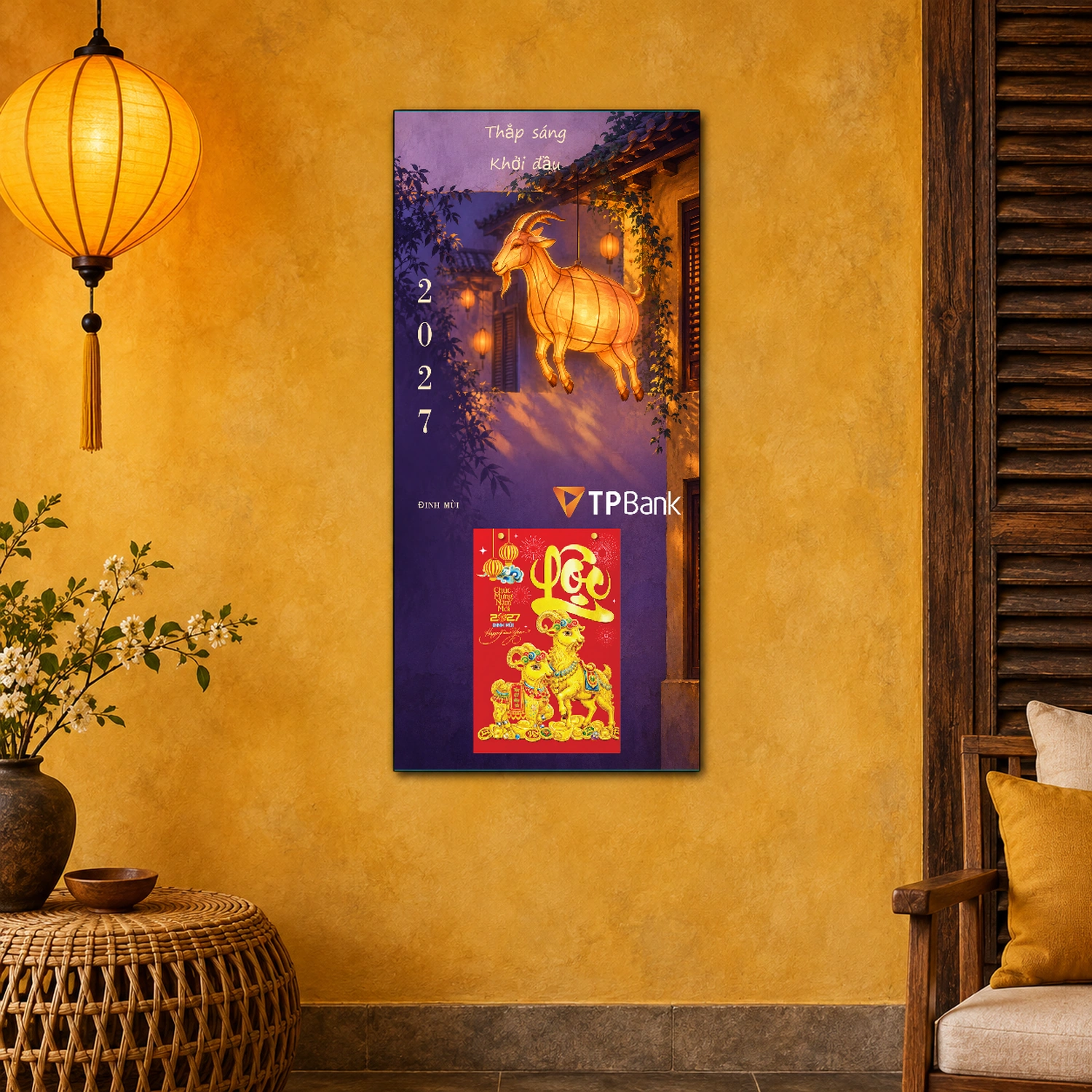Lịch gỗ Ngân hàng TPBank năm 2027 – Thắp Sáng Khởi Đầu 30x60cm – LGV27T3-TPBANK-TSKD — ảnh 2