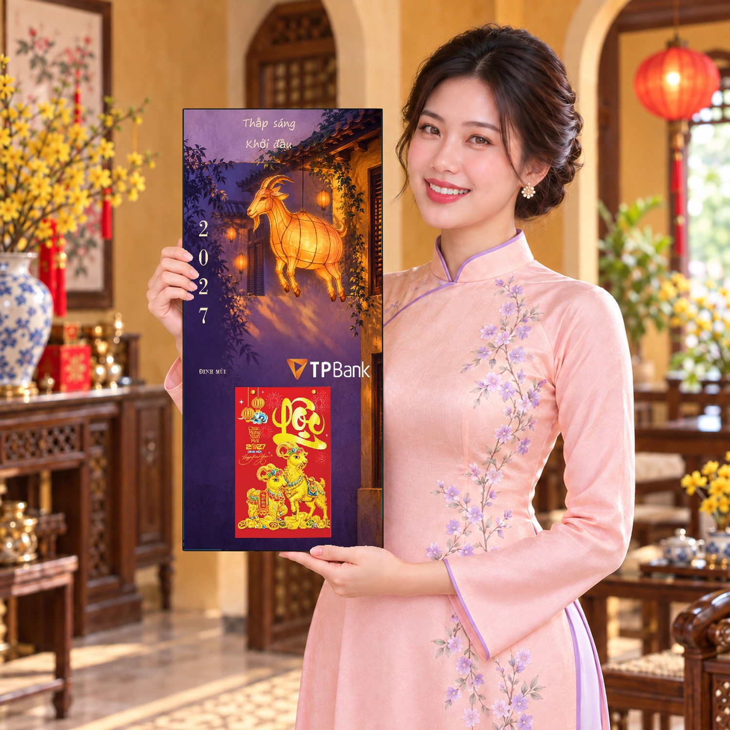 Lịch gỗ Ngân hàng TPBank năm 2027 – Thắp Sáng Khởi Đầu 30x60cm – LGV27T3-TPBANK-TSKD — ảnh 3