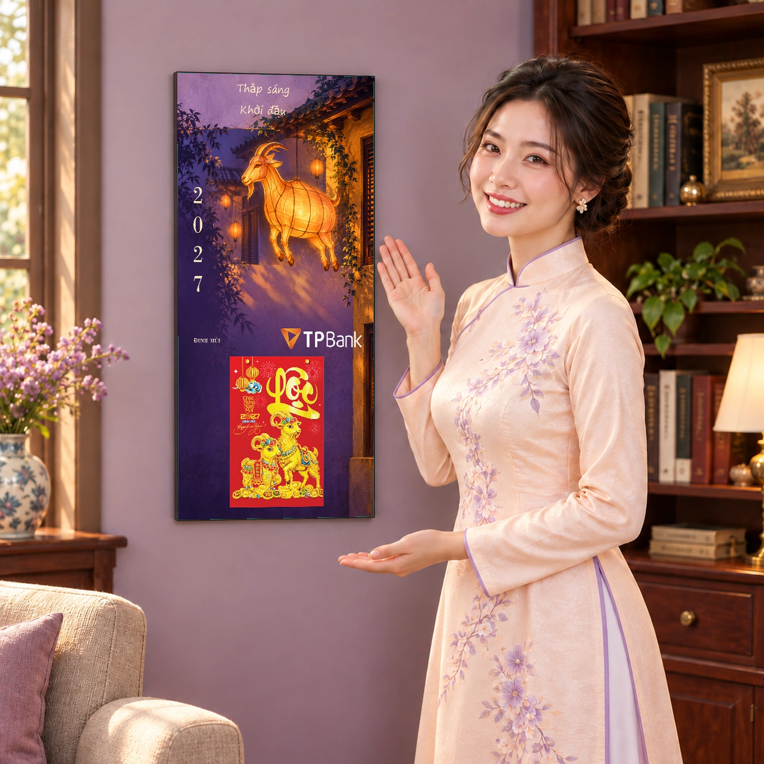 Lịch gỗ Ngân hàng TPBank năm 2027 – Thắp Sáng Khởi Đầu 30x60cm – LGV27T3-TPBANK-TSKD — ảnh 4