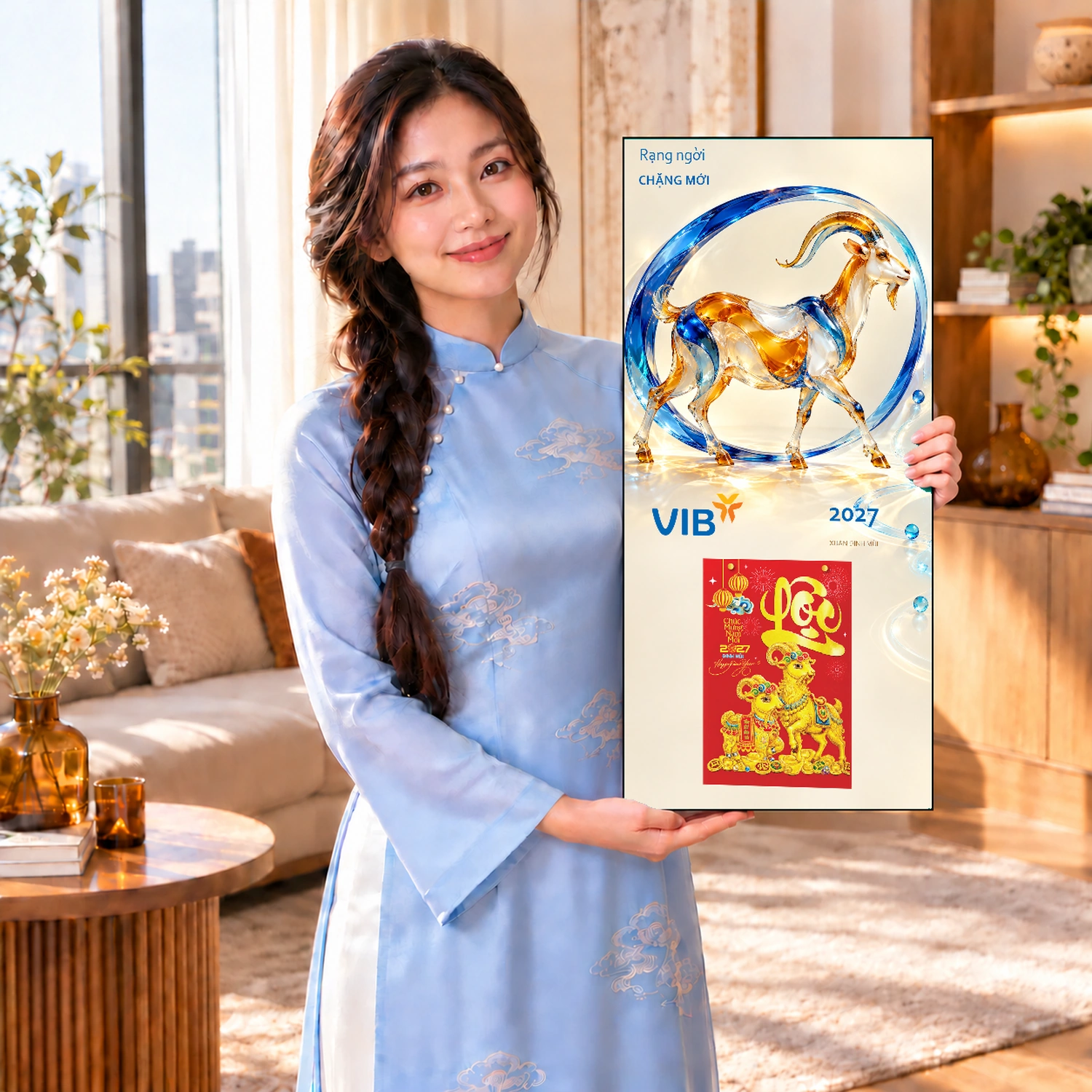 Lịch gỗ Ngân hàng VIB năm 2027 – Rạng Ngời Chặng Mới 30x60cm – LGV27T3-VIB-RNCM — ảnh 3