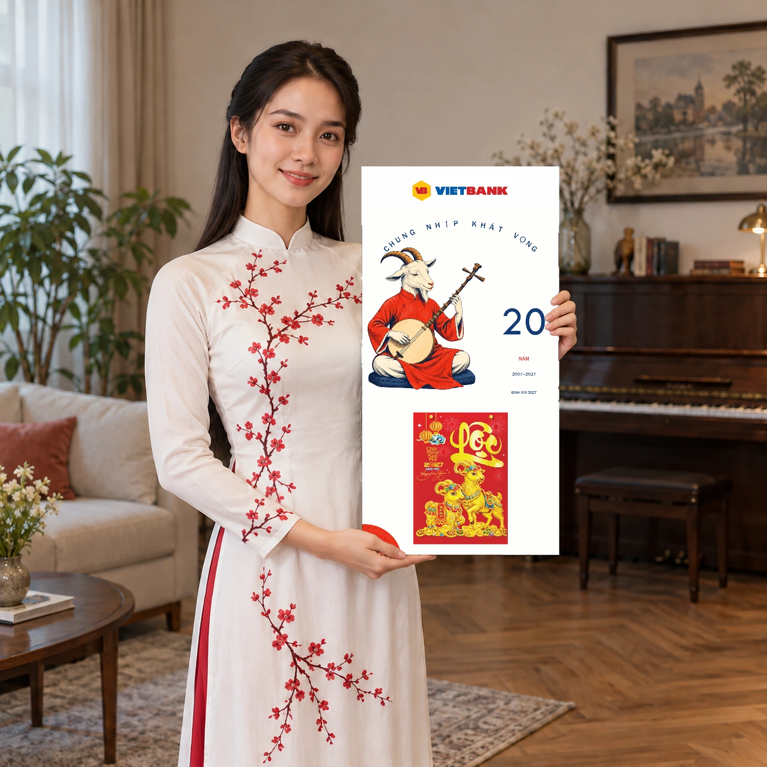Lịch gỗ Ngân hàng VietBank năm 2027 – Chung Nhịp Khát Vọng 30x60cm – LGV27T3-VIETBANK-CNKV — ảnh 3