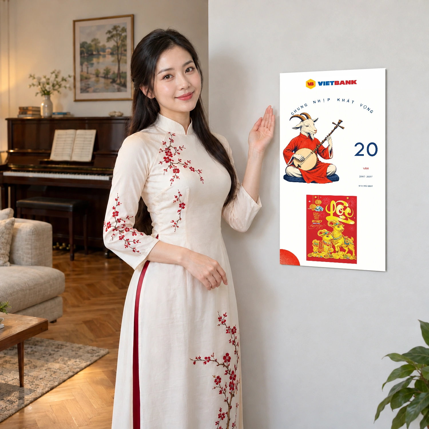Lịch gỗ Ngân hàng VietBank năm 2027 – Chung Nhịp Khát Vọng 30x60cm – LGV27T3-VIETBANK-CNKV — ảnh 4
