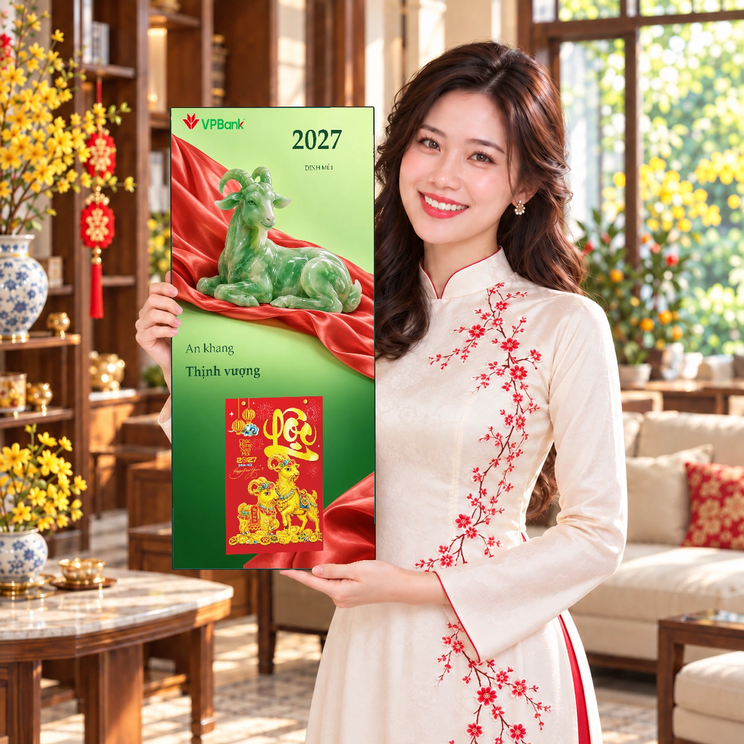 Lịch gỗ Ngân hàng VPBank năm 2027 – Ngọc Xuân Thịnh Vượng 30x60cm – LGV27T3-VPBANK-NXTV — ảnh 3