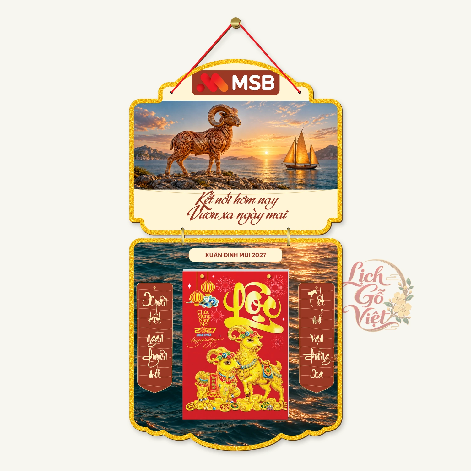 Lịch gỗ 2 thân MSB 2027 – Kết nối vươn xa — ảnh 4