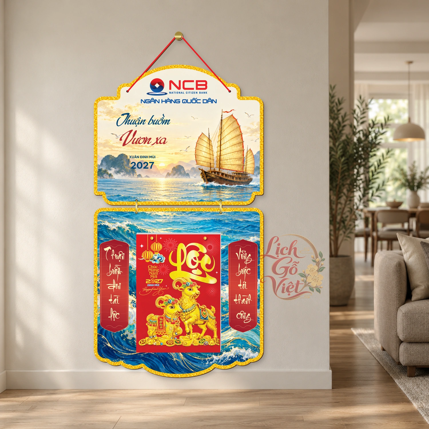 Lịch gỗ 2 thân NCB 2027 – Thuận buồm Vươn xa — ảnh 2