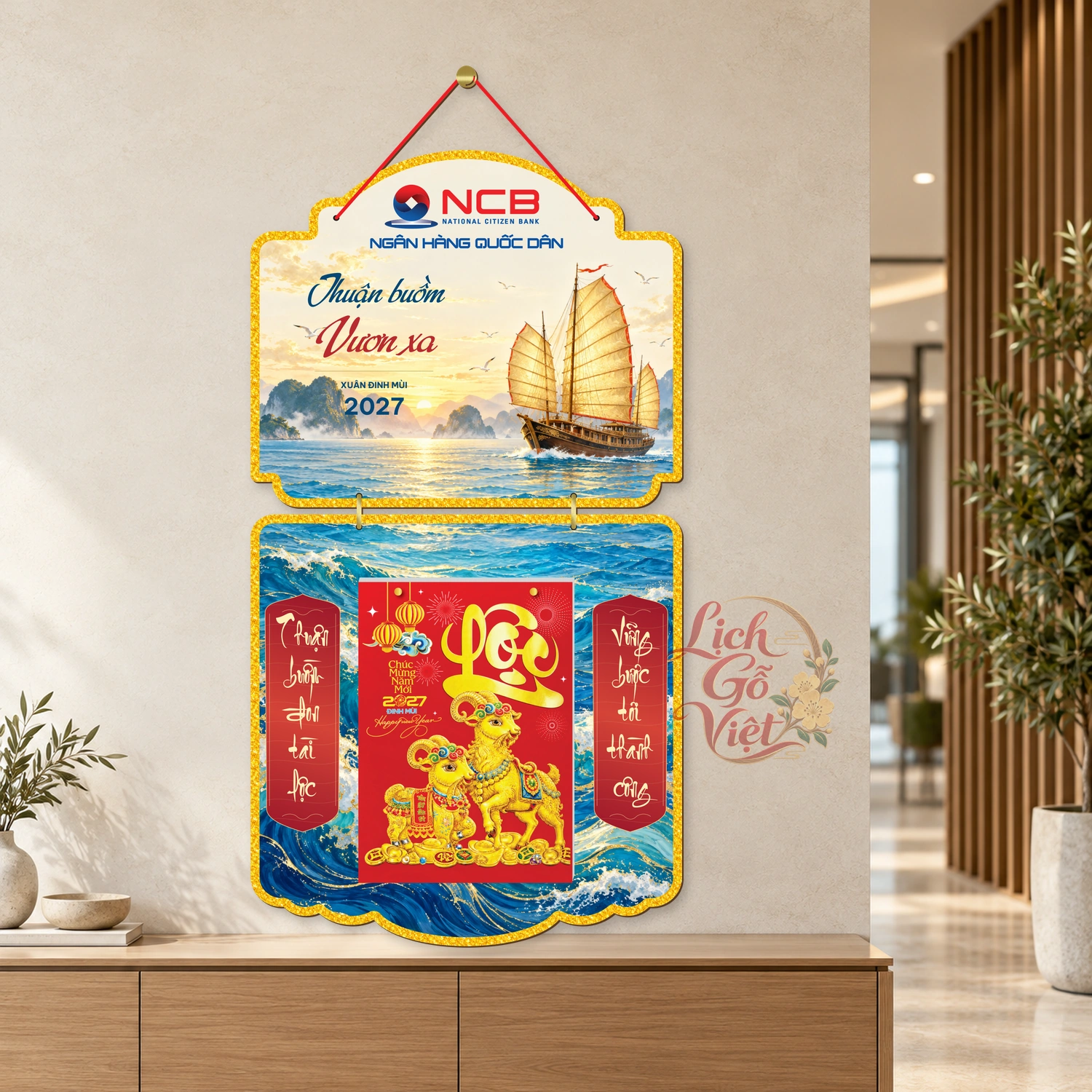 Lịch gỗ 2 thân NCB 2027 – Thuận buồm Vươn xa — ảnh 3