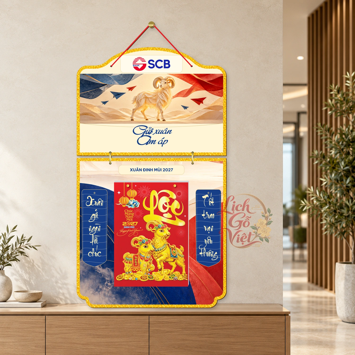 Lịch gỗ 2 thân SCB 2027 – Gửi xuân ấm áp — ảnh 3