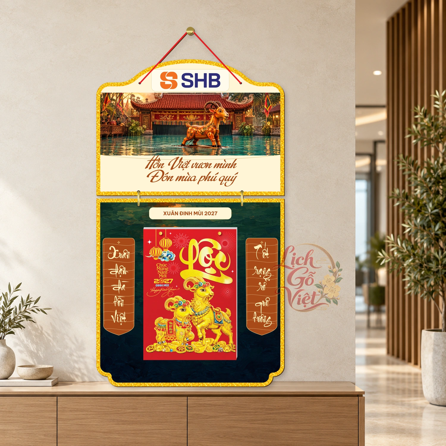 Lịch gỗ 2 thân SHB 2027 – Hồn Việt vươn mình — ảnh 3