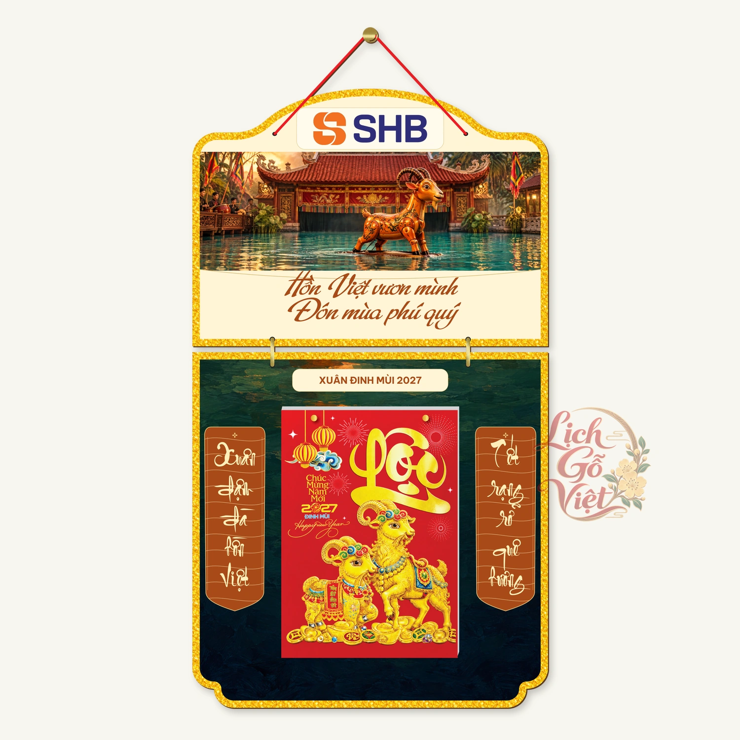 Lịch gỗ 2 thân SHB 2027 – Hồn Việt vươn mình — ảnh 4