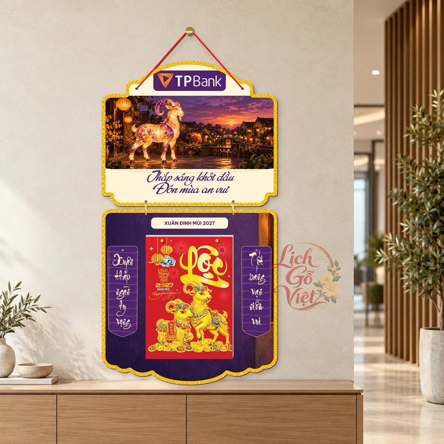 Lịch gỗ 2 thân TPBank 2027 – Thắp sáng khởi đầu — ảnh 3