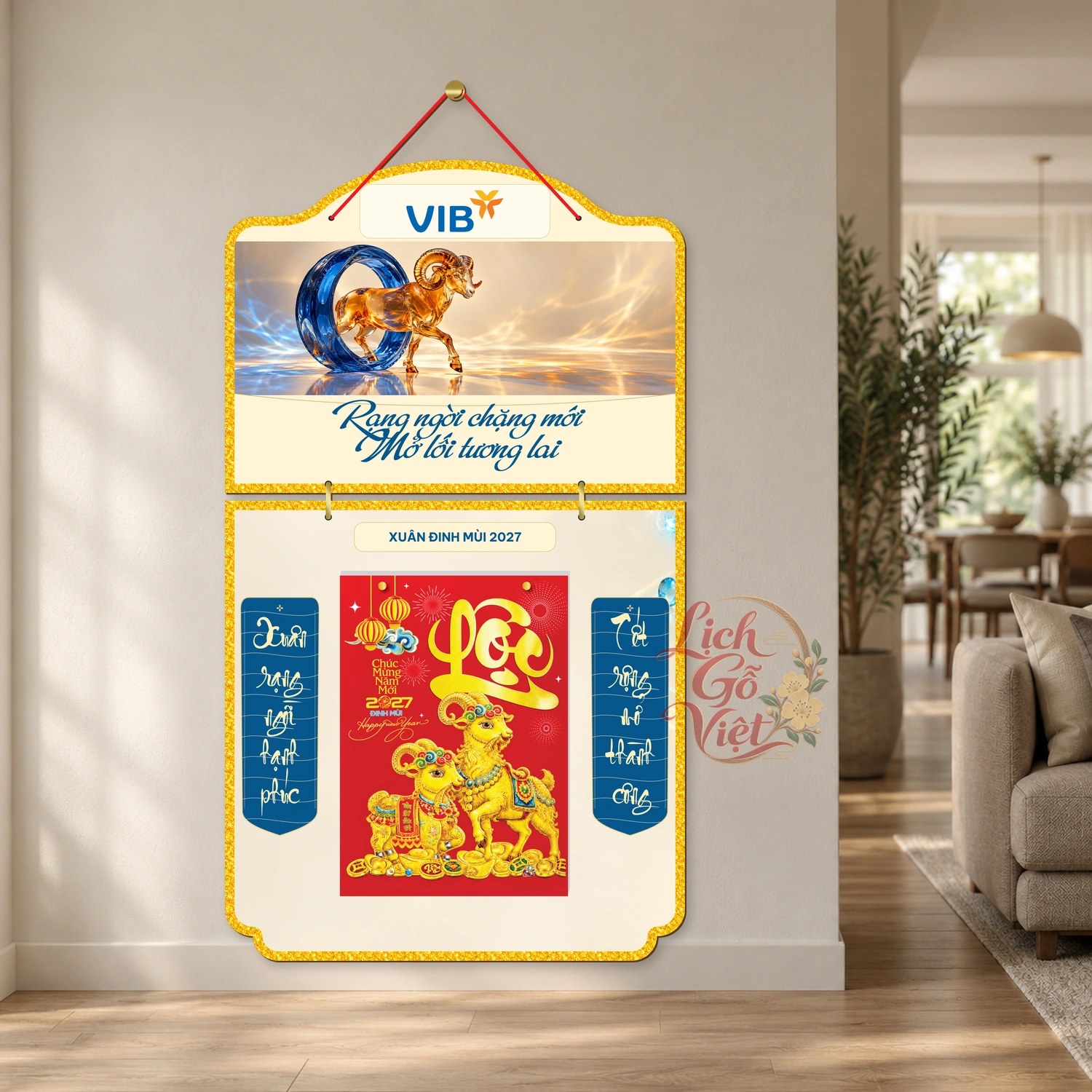 Lịch gỗ 2 thân VIB 2027 – Rạng ngời chặng mới — ảnh 2