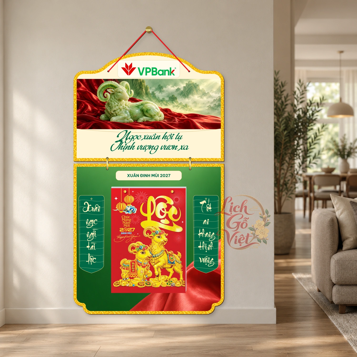 Lịch gỗ 2 thân VPBank 2027 – Ngọc xuân thịnh vượng — ảnh 2
