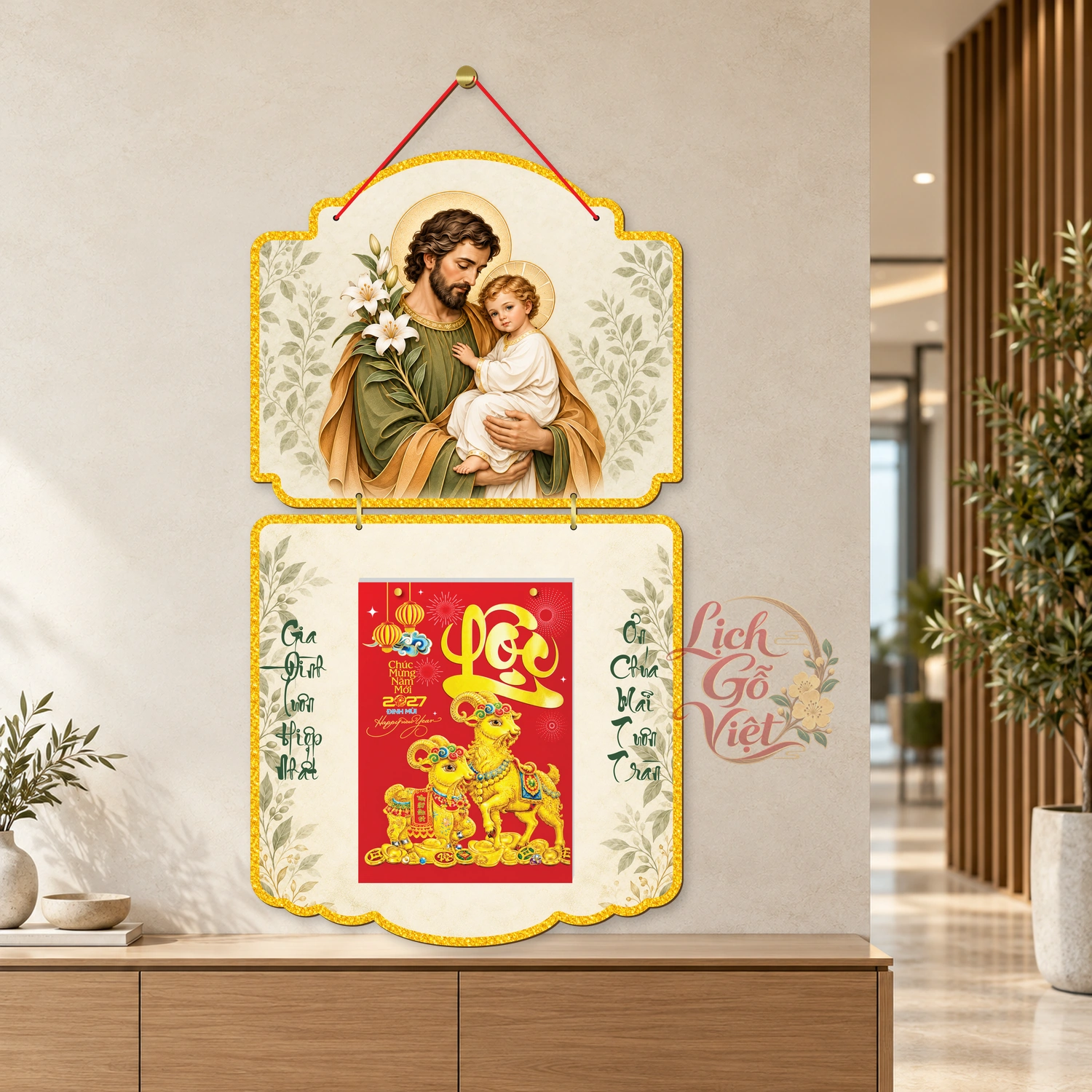 Lịch gỗ Công giáo 2 thân Thánh Giuse – Đồ họa – CG27T2-01 — ảnh 3