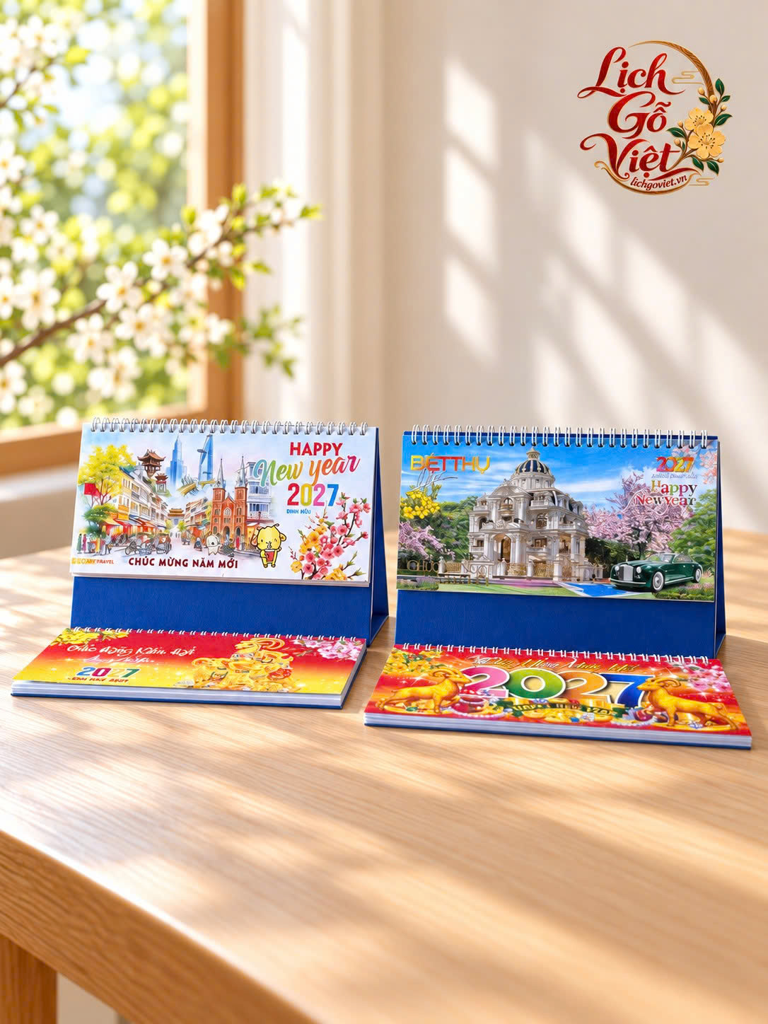 Lịch để bàn 2 lò xo chữ M Hương Trang Book 24 × 16 cm