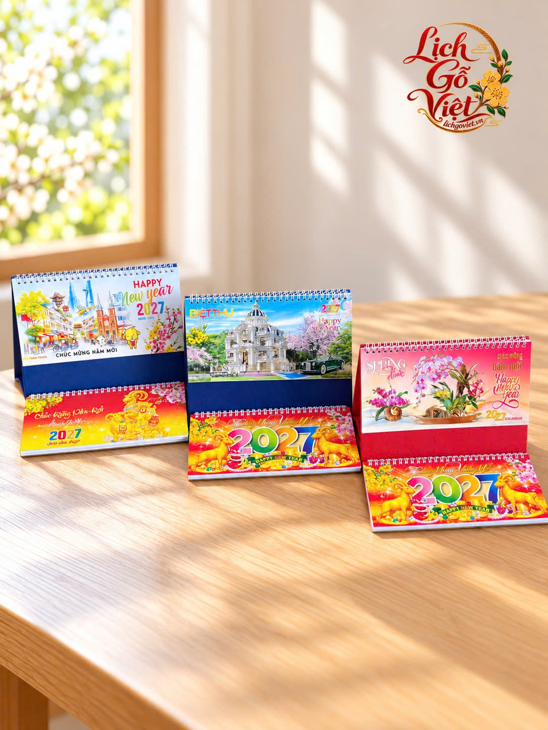 Lịch để bàn 2 lò xo chữ M Hương Trang Book 24 × 16 cm