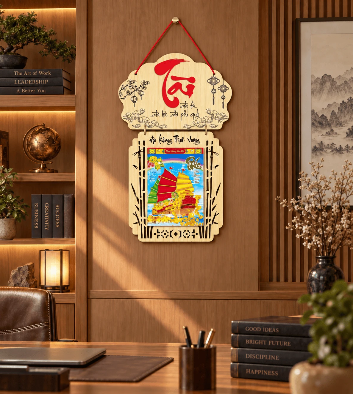 Lịch gỗ LGVSE07 Chữ Tài 2027 độc quyền — ảnh 5