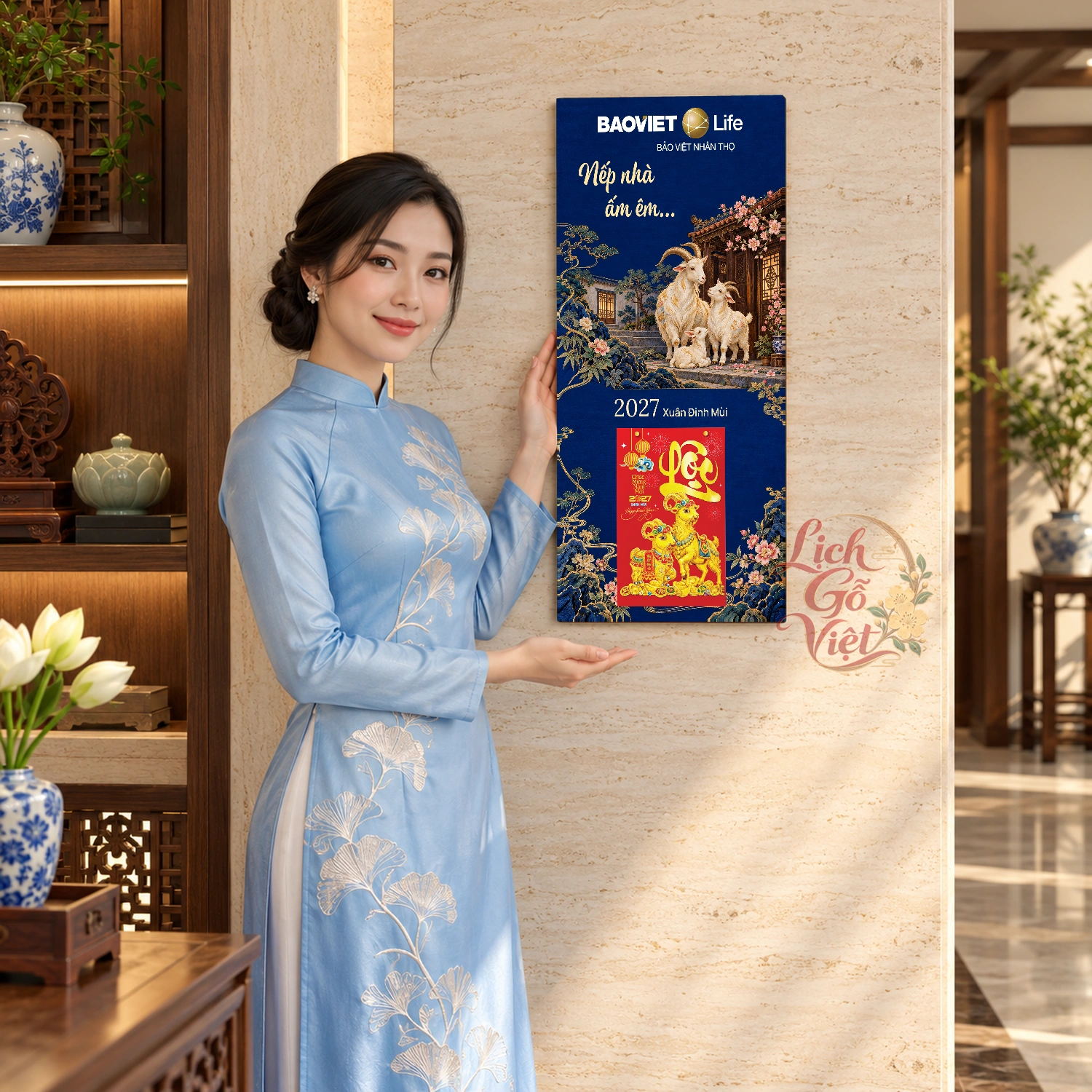 Lịch gỗ bảo hiểm nhân thọ Bảo Việt 2027 30x60cm - LGV27T3-BVNT — ảnh 4